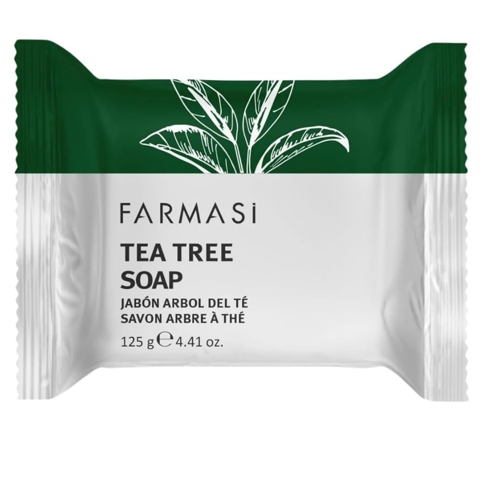 FARMASi 3 PACK Tea Tree Soap, Blemish Prone and Oily Skin Cleansing Bar for Face and Body, Clarifying Daily Cleanse, 4.41 oz Each