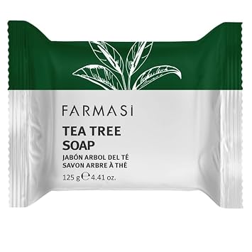 FARMASi Tea Tree Soap, Clarifying Daily Cleanse, Vegan Skin Care, 4.41oz | Blemish Prone and Oily Skin Cleansing Bar, Face & Body Cleansing, Moisturizing Bath Bar, Daily Shower Routine, Clean Formula