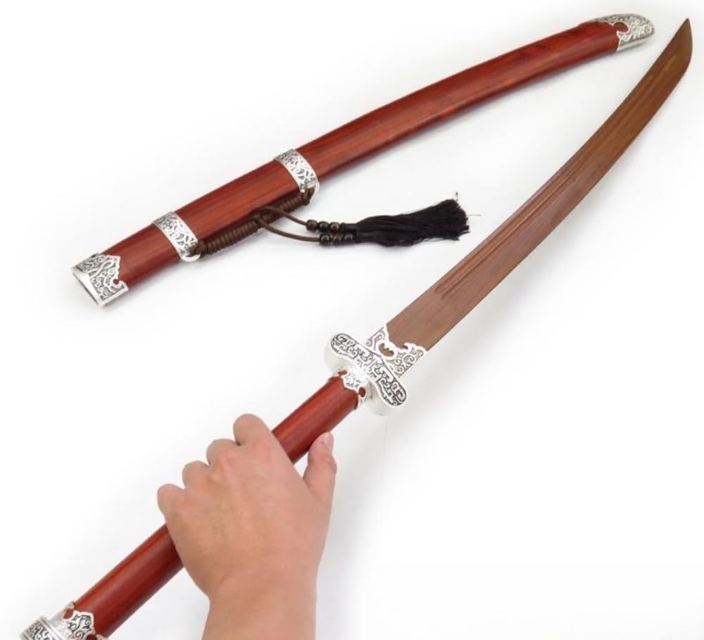 Amazon | Sutenno 木刀 中国風 木剣 鞘付き 唐刀 居合刀 木製 全長さ