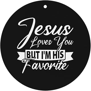 Jesus Loves You But I'M His Favorite Car Air Freshener Cards Hanging Fragrance Car Accessories Home Office Bedroom