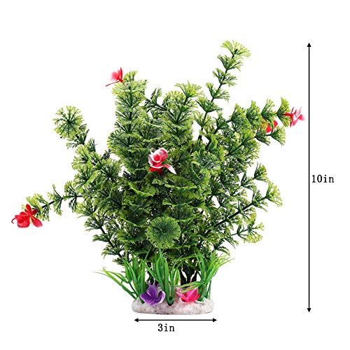Artificial Aquatic Plant Plastic Large Fish Tank Decorations for Betta Loves (15 Tall, Green) Artificial Aquatic Plant Plastic Large Fish Tank Decorations for Betta Loves (15 Tall, Green)