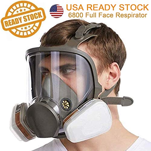 15 in 1 Full Face Respirator 6800,Anti-Fog Respiratory Supplies Wide Field of View,Suitable for Woodworking, Welding, Organic Gas,Paint Spray, Chemical