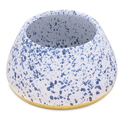 Navaris Design Futternapf aus Steingut - hoher Hundenapf - Fressnapf Futterschale - Napf für Cocker Spaniel Hund und langohrige Hunde - Langohrnapf