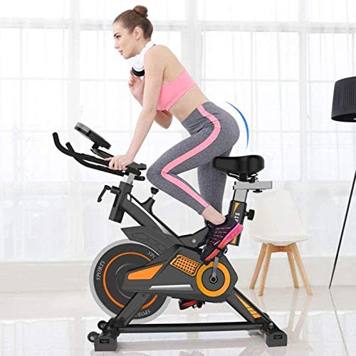 Image of Exercise Bike Fitness Bike Adjustable Resistance with Monitor Heart Rate Sensors Monitor Displays Speed Distance Time Calories and Pulse for Home Workout and Cardio Uptodate