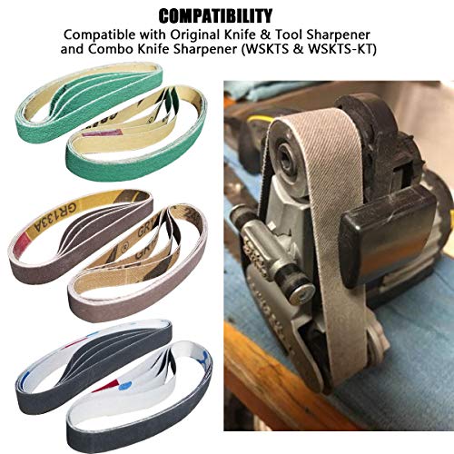 24 pcs 1234 x 1234 replacement belt kit for work sharp original knife amp tool sharpener and combo knife sharpener wskts amp wskts-kt - 8012024040010001200 grits
