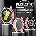 Wugongyan Case for Samsung Galaxy Watch 7 44mm Screen Protector Flexible Soft TPU All-Around Protective Face Cover for Galaxy Watch 7 Accessories(Pink, 44mm)