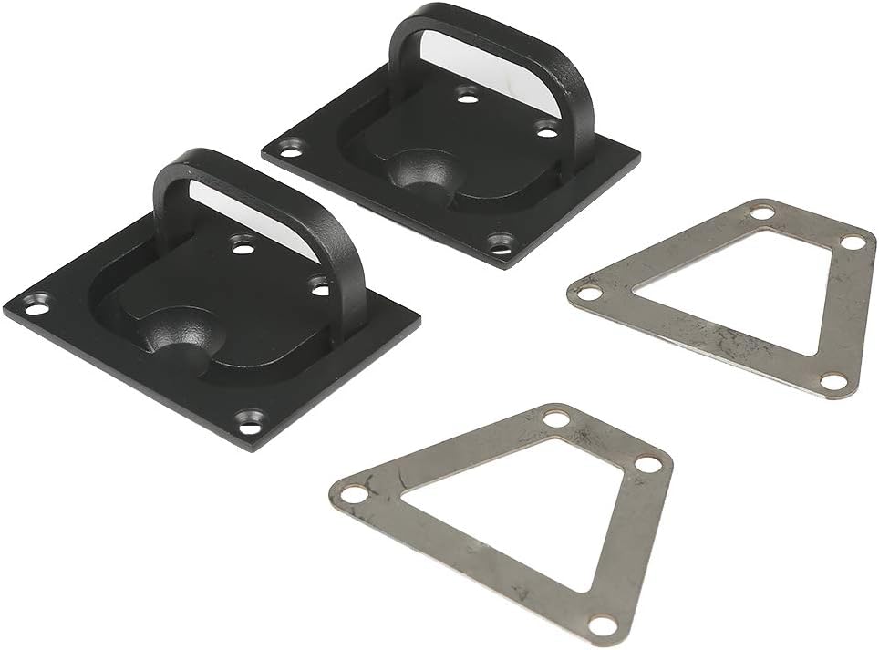 Thorn Boat Flush Hatch Lift Ring Pull Handle 3" Marine Stainless Steel Black Coated with Back Plate