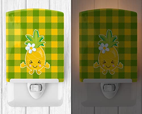 Lámpara de mesa noche cerámica piña multicolor miniatura 2
