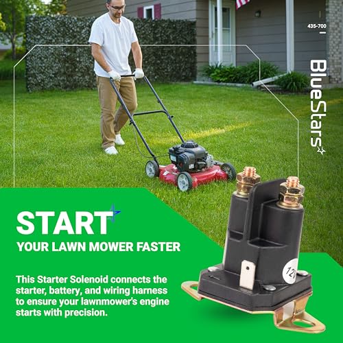 image for BlueStars 435-700 Starter Solenoid 3 Terminal 12V - Compatible with Hu