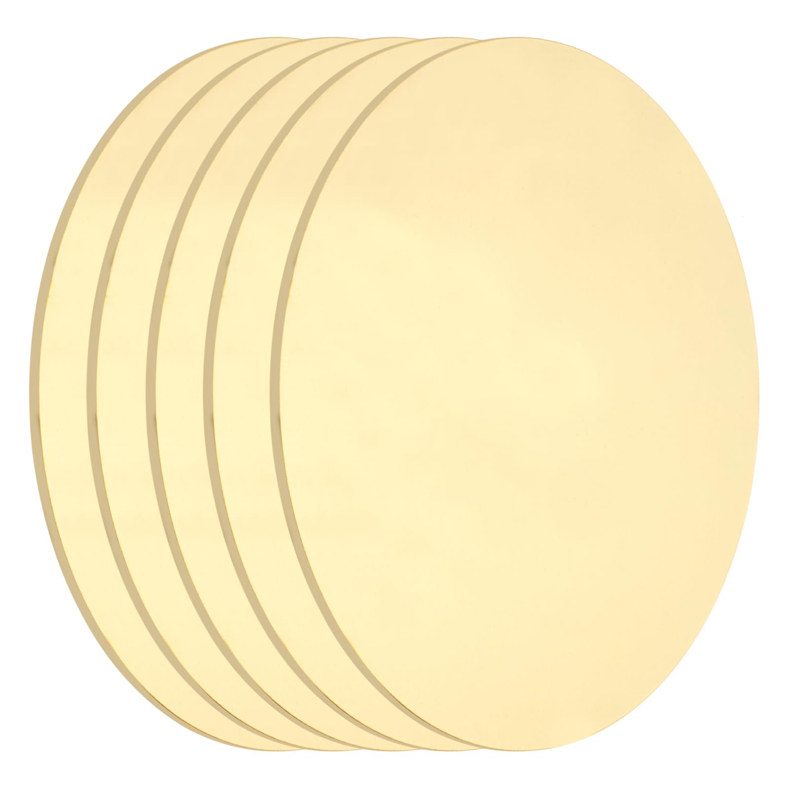 QUARKZMAN 5 Stk Runde Messingplatte 100mm(3.94") Dia Reine Kupferbleche 2mm