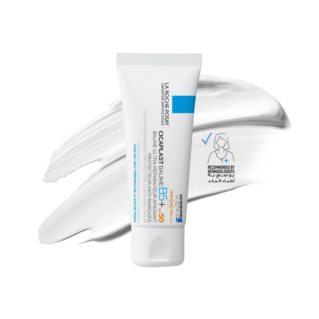 La Roche-Posay Cicaplast Baume B5+ SPF 50: Soothing Repairing Balm for Dry, Irritated, & Sun-Exposed Skin 40ml