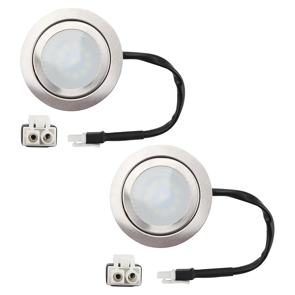 CTRLZS 12V DC 1.5W Range Hood Lights with EL Socket Male, 2Pack Hole Closet Stove LED Light Recessed, Kitchen Light Bulb