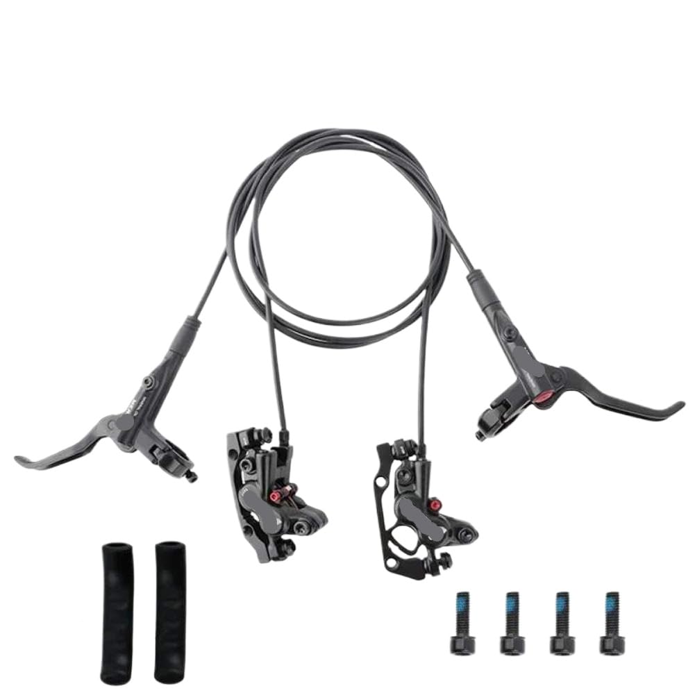 Set Freno Idraulico MTB MEROCA a 4 pistoncini con Copertura Protettiva Freno Anteriore e Posteriore Freno a Disco da 800 mm 1400 mm Compatibile con Mountain Bike