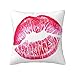 Funda De Cojínes 45x45cm Marca de pintalabios Kiss Lips Funda De Cojín Hogar Decorativo Almohada para Sofá Dormitorio Sala Cama Hogar Coche Sillas