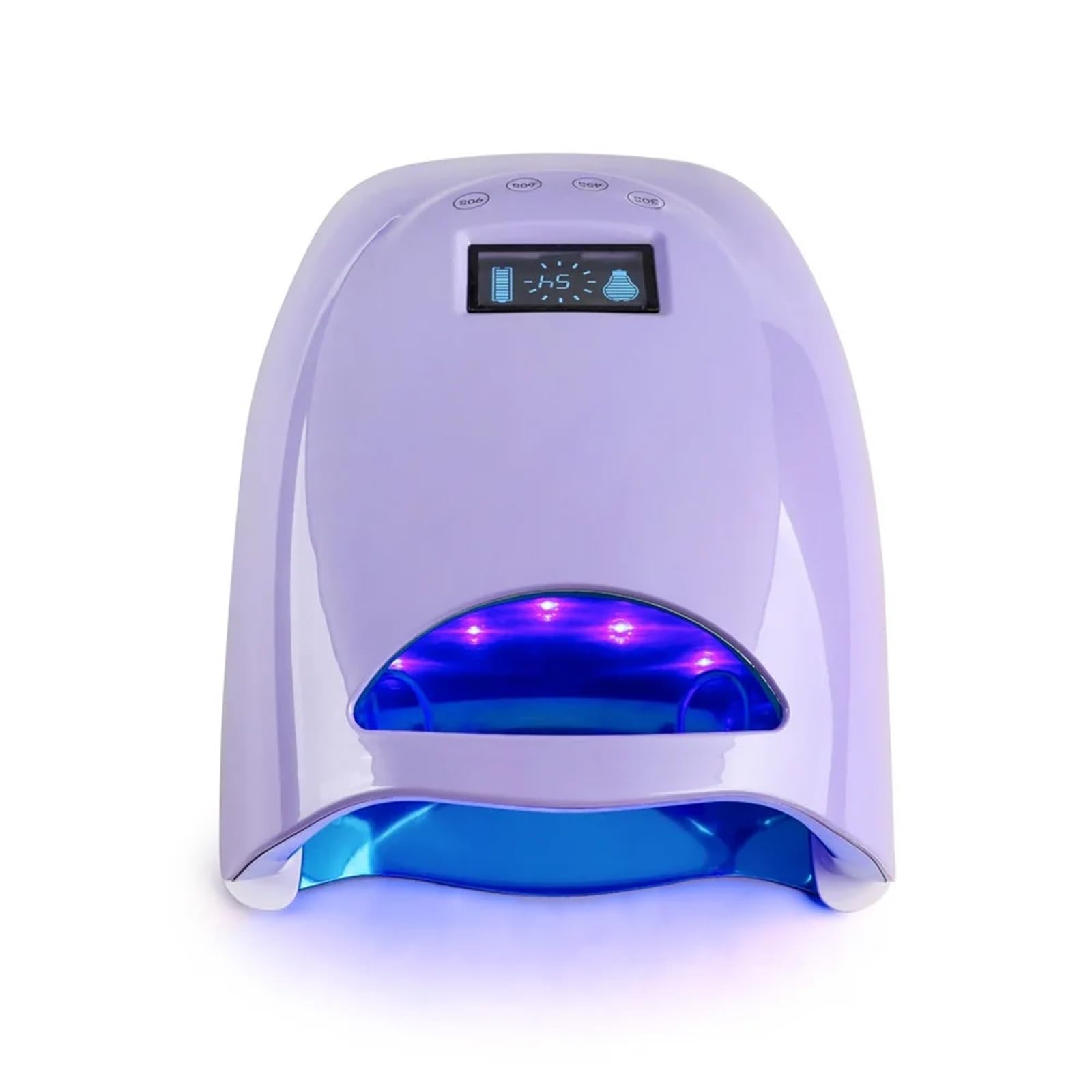 Lampa UV do paznokci, Przenośne urządzenie do terapii światłem do zdobienia paznokci, ładowanie, inteligentna indukcyjna lampa do pieczenia paznokci, szybkoschnąca, kolorowa lampa diamentowa(Purple)