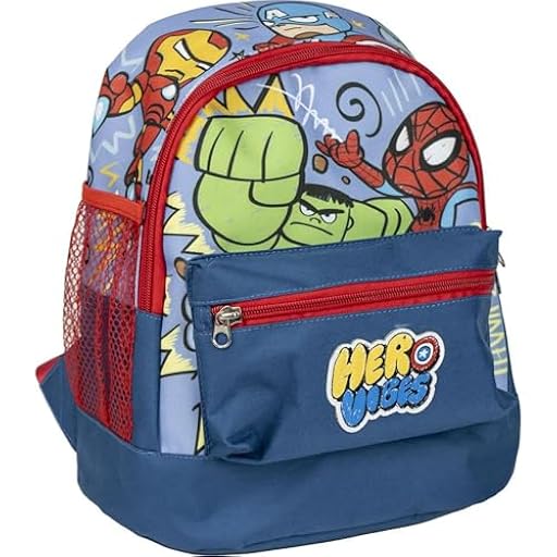 Mochila Estilo Trekking de Avengers - Multicolor - 23x27x15cm - Fabricada con Poliéster - Mochila Infantil con Varios Bolsillos - Cinturón y Asas Ajustables - Producto Original Diseñado en España | Ya disponible en tu tienda friki favorita! En mundofriki.es!