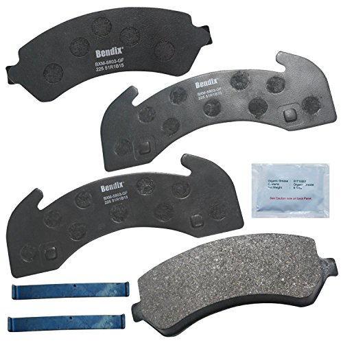 Image of Bendix Fleet Metlok MKD225FM Brake Pads for Select Models Chevrolet B7 Kodiak Kodiak Kodiak Kodiak B7 Topkick Topkick Topkick Topkick