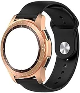 سوار معصم بديل من السيليكون بتصميم عصري لإضفاء لمسة جمالية لساعة هواوي/ سامسونج جالاكسي ووتش 46 ملم مقاس 22 ملم من جي باور، أسود