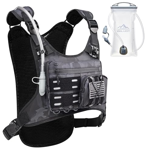Image of Zelvot Running Vest with 2L Water Bladder, Hydration Backpack, U.S. Design Patent, Lightweight Hydration Pack with Gear Holder, Reflective Chest Pack for Men Women