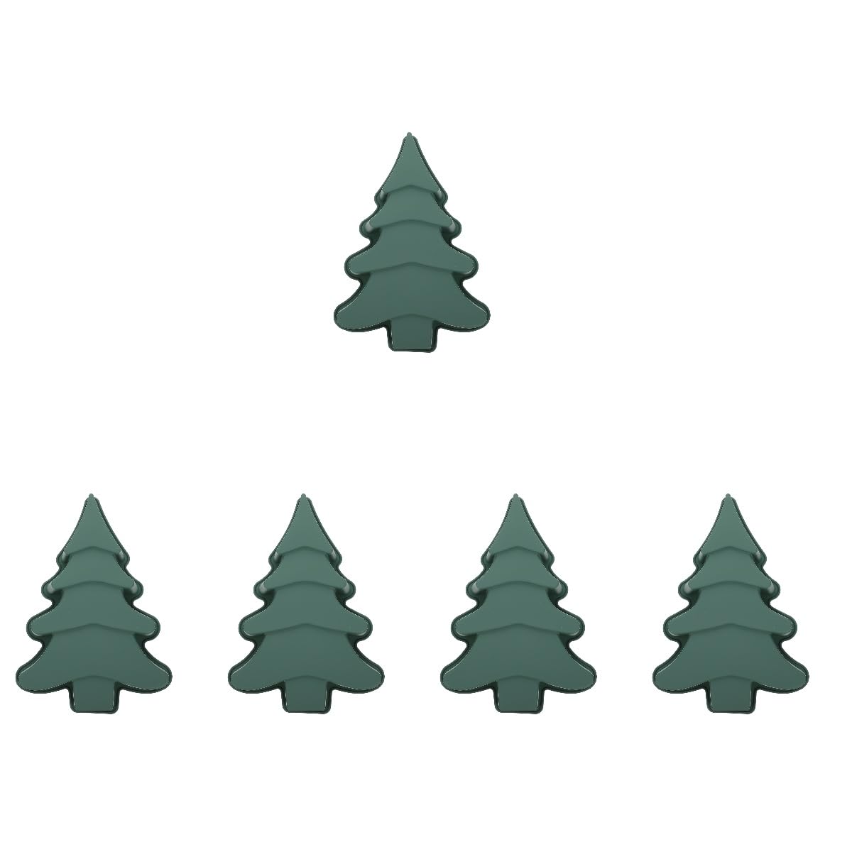 DOITOOL 5piezas Molde De Silicona Para Pastel Forma De Árbol De Navidad Resistente y Antiadherente Para Repostería y Celebraciones Apto Para Uso Doméstico y Profesional