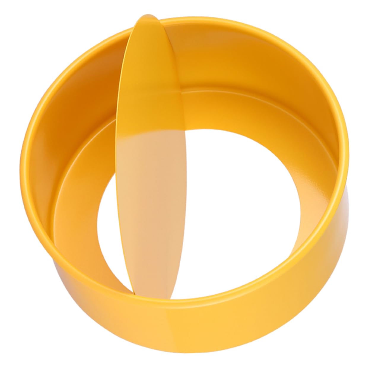 Mikinona Moule à Gâteau Rond Antiadhésif en Acier Inoxydable Jaune