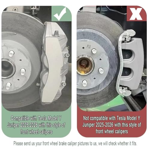 Housse étrier de frein Tesla Model Y Juniper pour cacher les étriers ternes rouge - 7