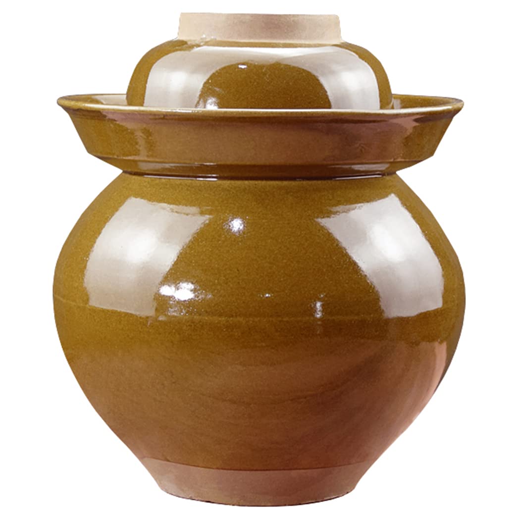 Tradycyjny chiński ceramiczny garnek do fermentacji, słoik do kiszenia z pokrywką z uszczelką wodną, duży pogrubiony ceramiczny słoik do kiszenia, pojemniki do przechowywania kimchi 4 kg (6 kg)