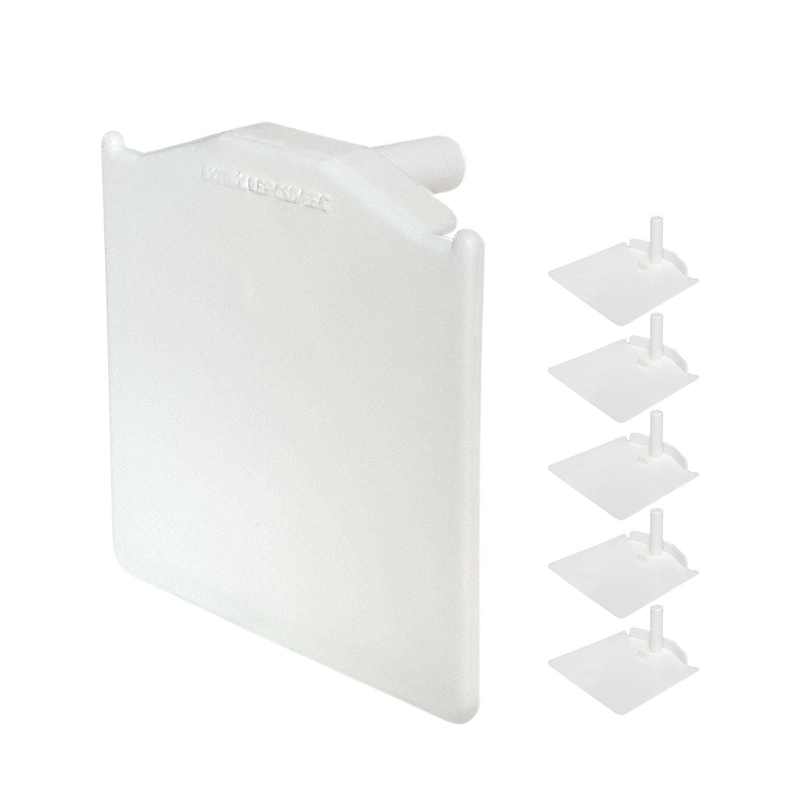 5 x White End Cap for Exitex Capex Snap Down Glazing Bar on Lean-to Timber Rafter