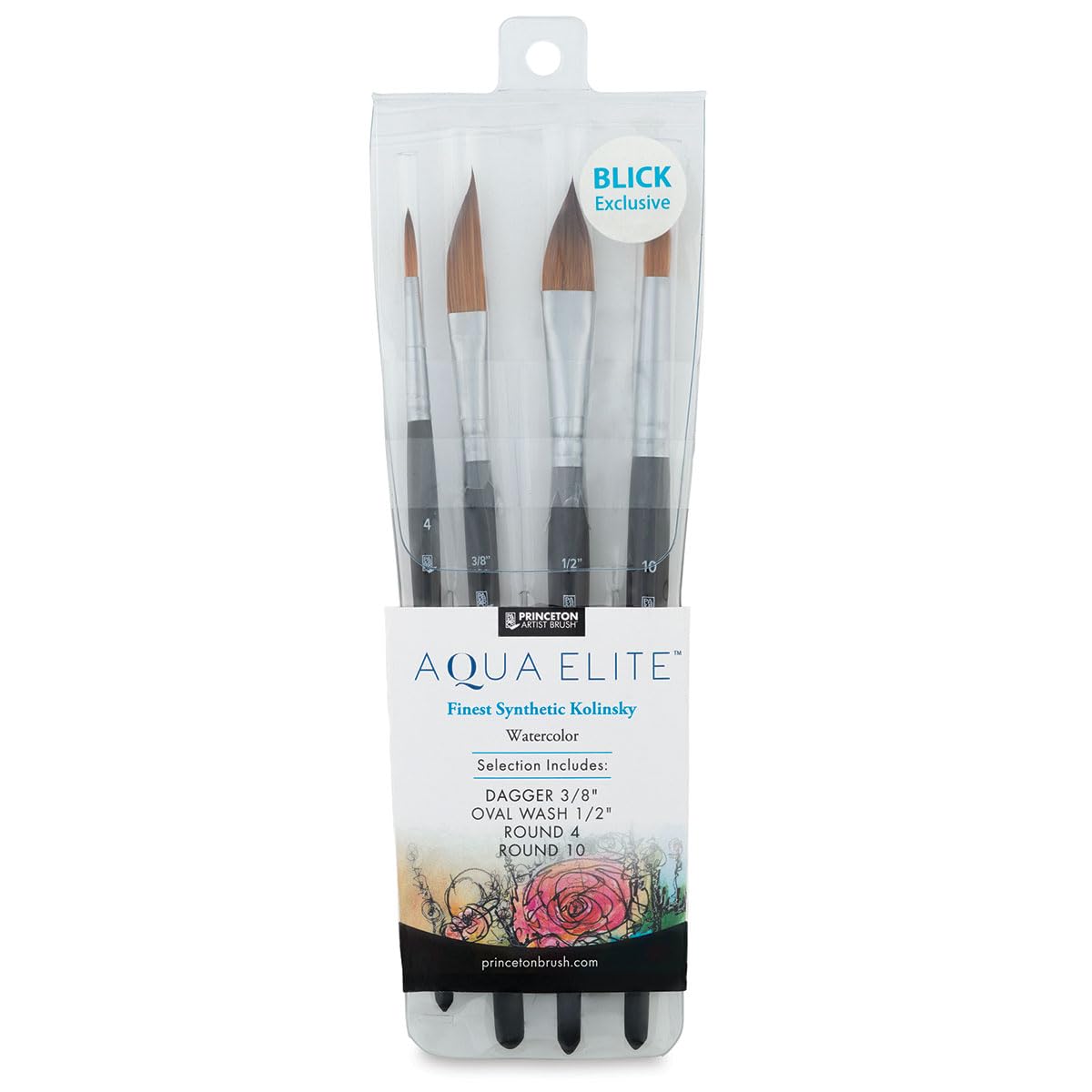 PrincetonAqua Elite Series 4850 Brushes - Blick Exclusive Set of 4