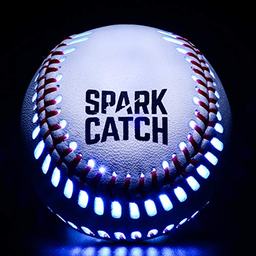 Spark Catch - The World's First LED Light Up Baseball (Blue) with The Same Weight, Size, and Genuine Leather Skin As MLB Baseball. The Most Ideal Solution for Playing Catch at Night. - Thumbnail 2