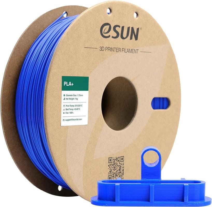 3IDEA E-Sun PLA+ 3D Printer Filament 1.75mm, PLA Plus, Dimensional Accuracy ±0.03mm, 1KG Spool (2.2 lbs), Compatible with Most FDM 3D Printers, Blue-image-36