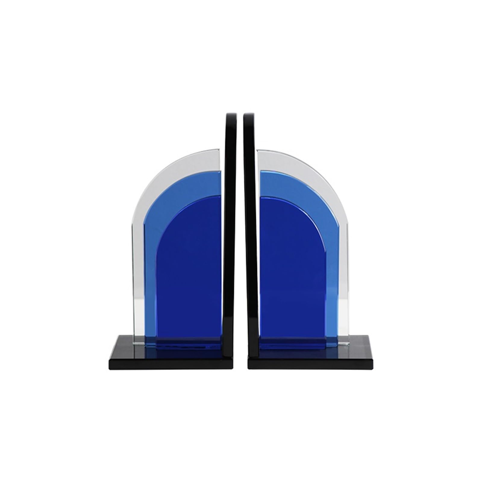 Shelves Book Ends Decorative Simple Blue Crystal Bookends Living Room Bookend Shelf Desk Office Home Furnishings Book Support