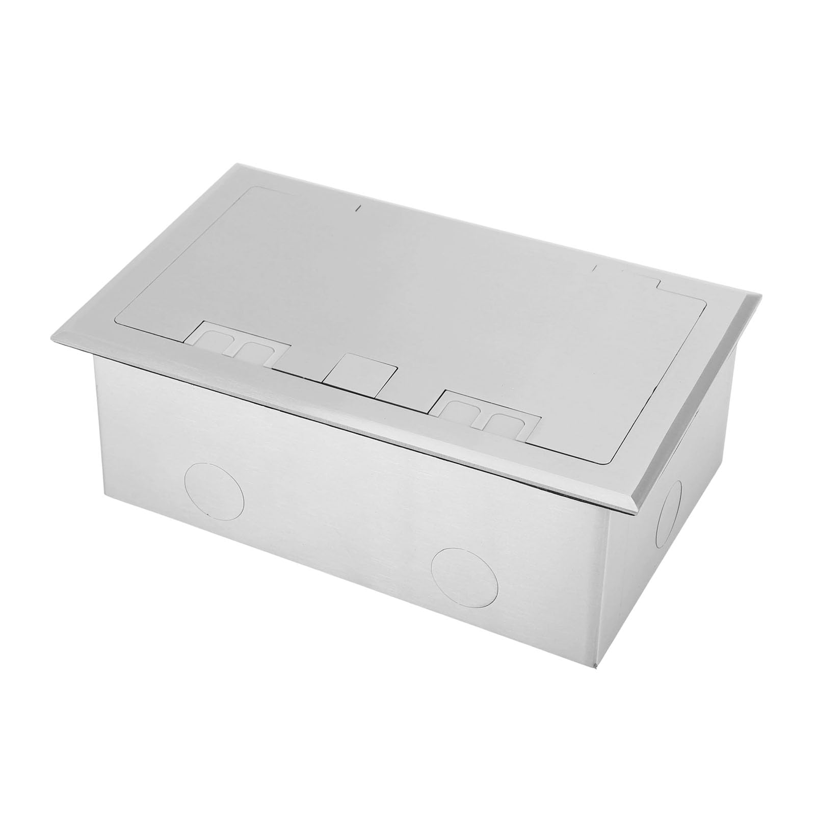 Ausla Presa da Pavimento Kit Scatola di Derivazione da Incasso a Pavimento in Acciaio Inossidabile con 3 Prese Multifunzionali a 3 Poli Presa da Incorporata 16A 4000W per Ufficio, Hotel, Scuola, Casa
