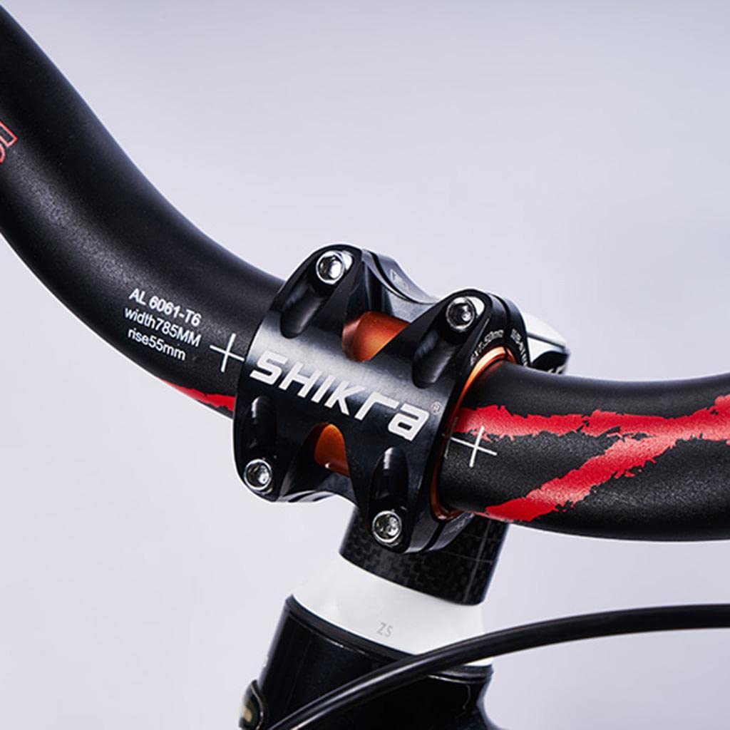 Manillar para Bicicleta de Montaña, Aleación de Aluminio 6061, Manillar Elevado para Descenso, BMX, Ciclismo, Uso Diario Y Ocio, Negro + Rojo