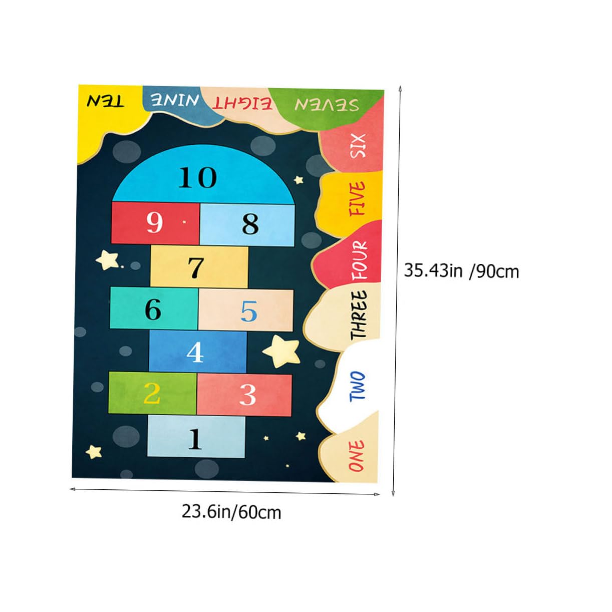 Cabilock Creative Ground Pad Rug for Floor Mat for Playroom Nursery Bedroom Fun Cartoon Design for Indoor Outdoor Play