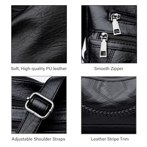 Crossbody Bag for Women Soft PU Leather Purses Handbags Pocketbooks Multi Pocket Shoulder Bag4