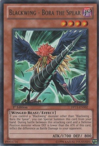 Amazon.com: Yu-Gi-Oh! - Blackwing - Bora The Spear (DP11-EN002) - Duelist  Pack 11: Crow - 1st Edition
