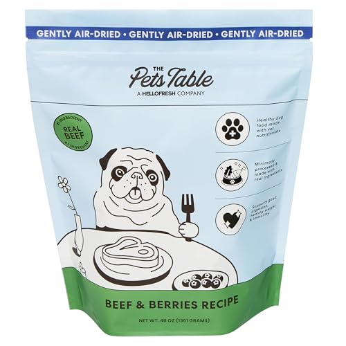 The Pets Table Beef & Berries Grain-Free Air Dried Dog Food, 3lbs / 48 oz Bag