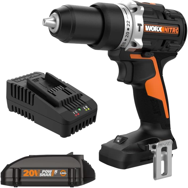 WORXWX352L.9 20V Power Share 1/2" Cordless Hammer Drill (Tool Only)