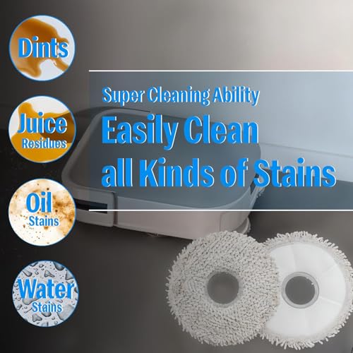Image of AutoStory 4pcs Replacement Mop Pads for Eureka J15 Pro /Eureka J15 Ultra Robot Vacuum Cleaner,Compatible with Eureka J15 Pro /Eureka J15 Ultra