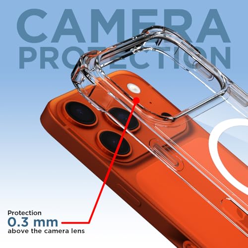 Image of Outlouders Back Cover for iPhone 17 Pro /Pro Max / 18 Pro /Pro Max | Magnetic -Safe | Transparent PC + TPU | Magnetic Support | Shockproof Protection Bumper Case (Transparent)