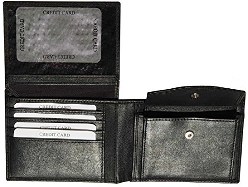 CLAIRE-FONCET Herren-Brieftasche aus Leder Jules, 6 Fächer für Kreditkarten, 1 Fach für Ihr Lieblingsfoto, 3 Dokumentenfächer, 2 Fächer für Geldscheine, 1 Münzfach