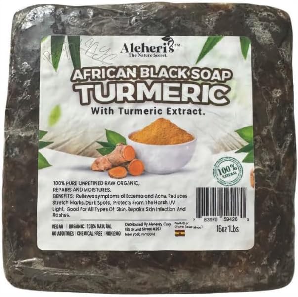 Sabonete Negro Africano com Cúrcuma ALEHERI'S THE NATURE SECRET, 454 g