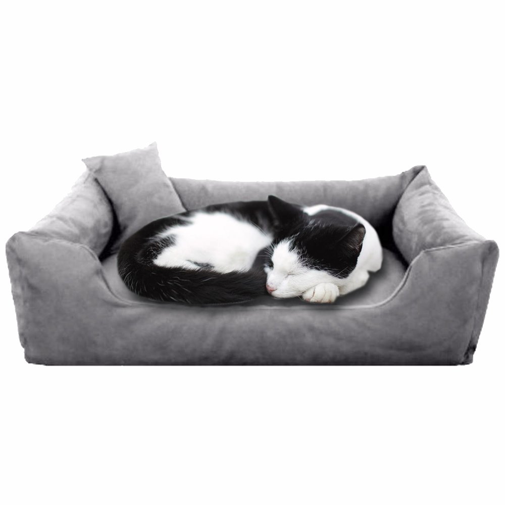 Pet Royale Cat Bed | Reversible Cat Bed for Cats | Plus Extra Removable 100% Cotton Washable Covers (for Cats, Grey) (B07DGP7PMV) Amazon Price History, Amazon Price Tracker
