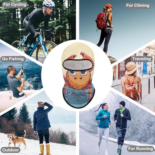 Balaclava para Hombre Máscara de Esquí Máscara de Cara de Cangrejo de Dibujos Animados de Verano Cubierta Facial para Ciclismo miniatura 6