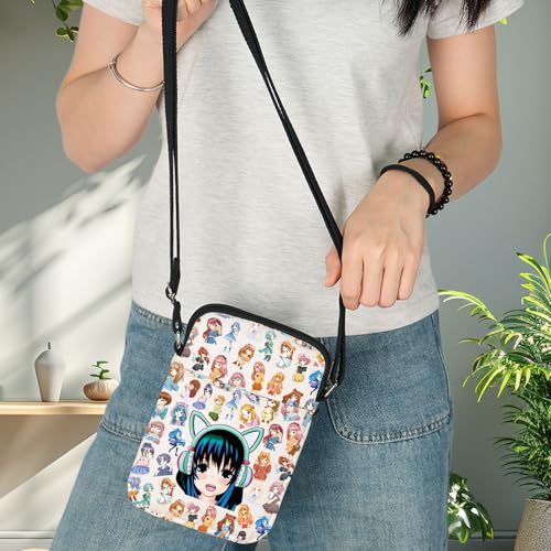BWWKTOP Cartoon Anime Crossbody Purse Japan Anime Fans Anime Adjustable Strap Bag Anime Lover Gift Kawaii Anime Merch4