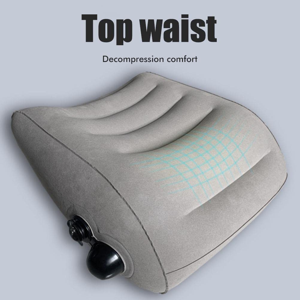 Coussin de voyage gonflable - Coussin de dos gonflable - Soutien lombaire avec sac de rangement - Coussin confortable - Plus de soutien et de confort du dos, de la tête et du dos