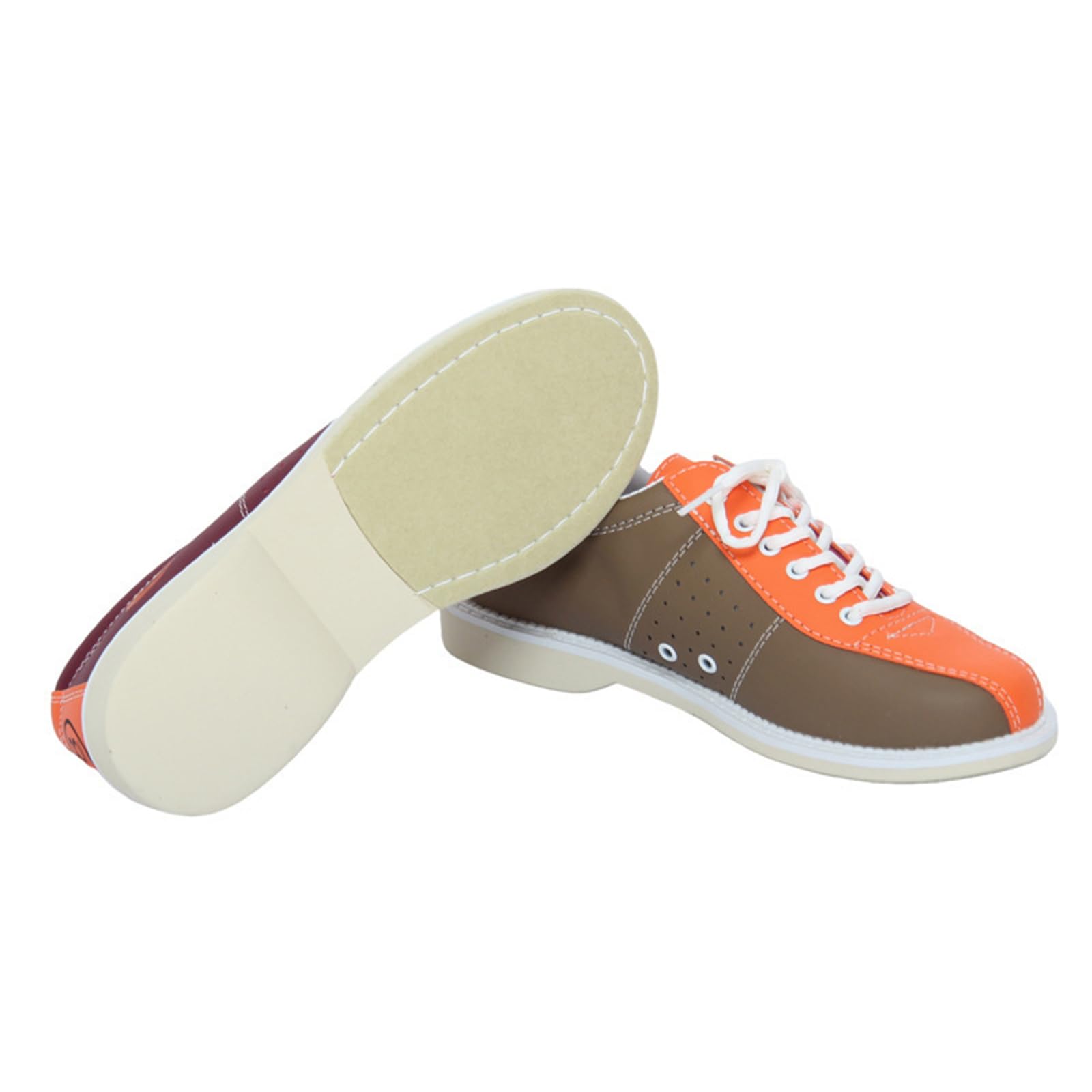 JiuQing Bowlingschuhe Herren Damen Wildleder Gleitsohle Anfänger Bowling Trainingsschuhe Leichte Schnürschuhe