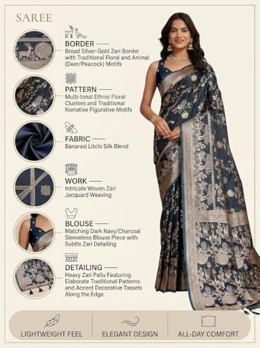 MUNIR soft silk saree in soft silk – image 7