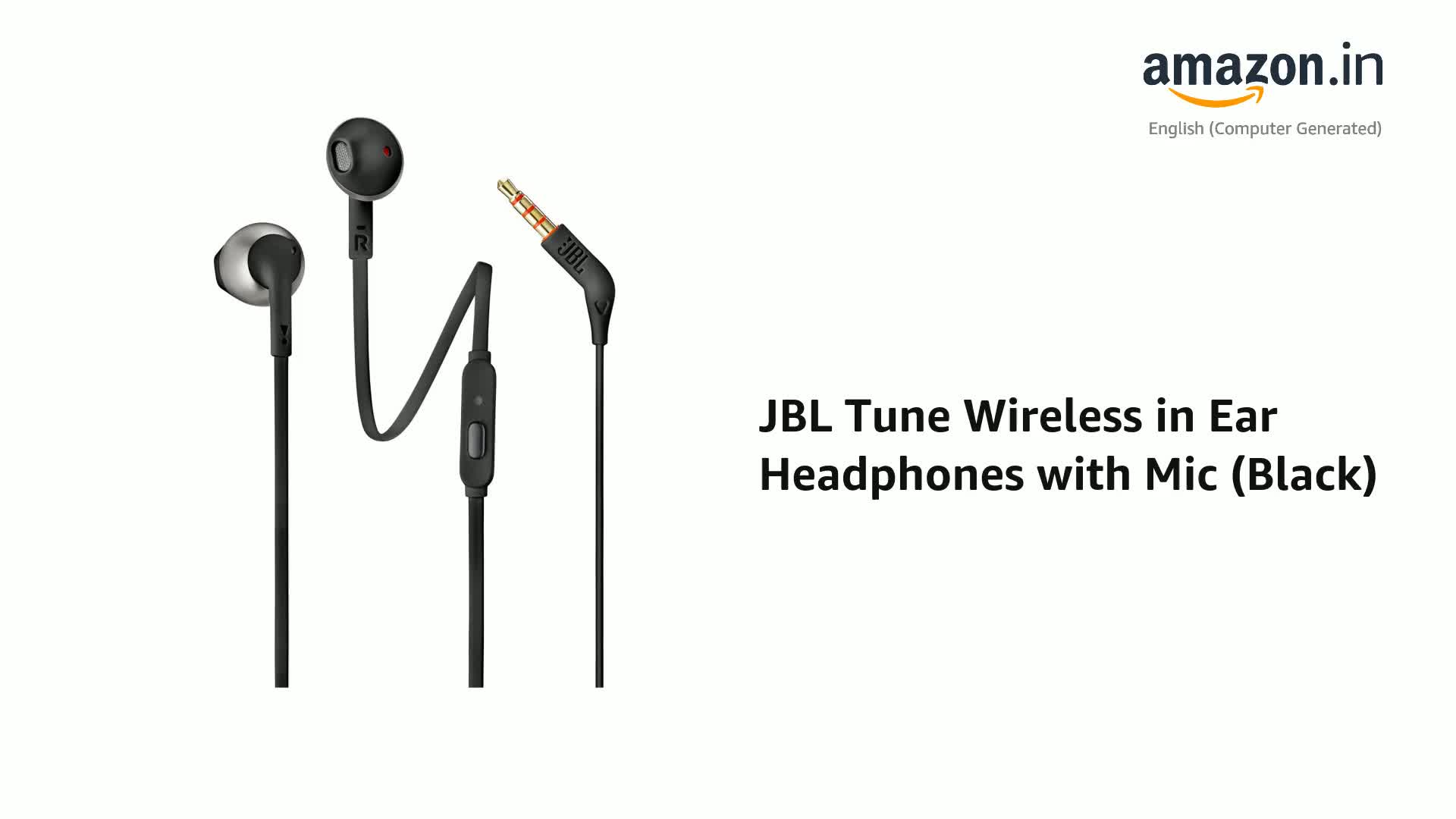 JBL Tune Wireless in Ear Headphones with Mic (Black) : Amazon.in:  Electronics